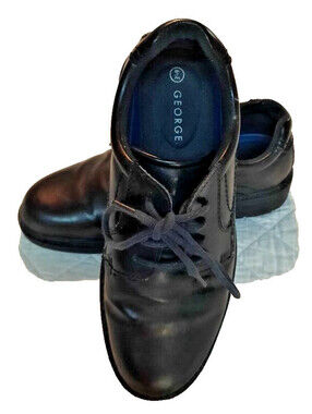 Boys Dress Shoes Black George Lace Up Size 6  1/2E